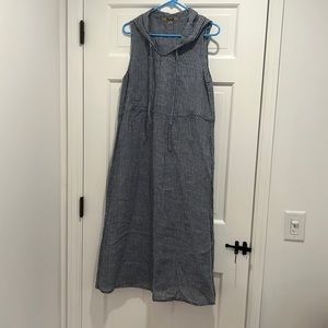 Flax size S hooded drawstring dress